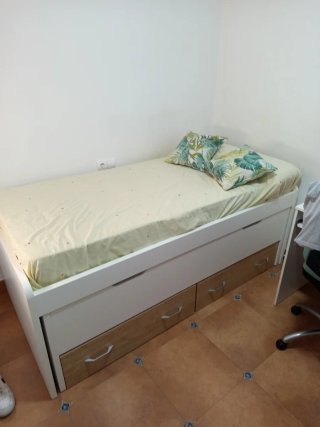 Cama nido con 2 colchones nuevos(90-200cm)