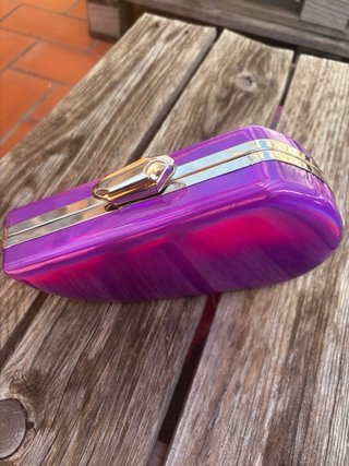 Bolso de fiesta Menbur morado iridiscente