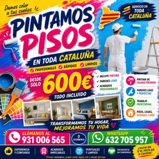 Pintamos Pisos desde 600€ | Pintura Incluida