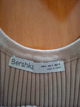 Top tirante ancho beige