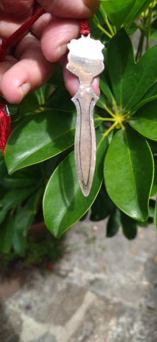 Marcapáginas de plata