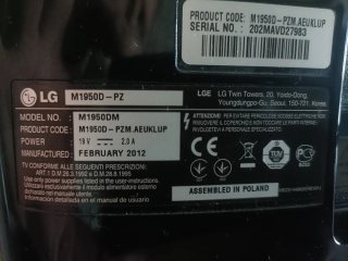 Monitor LG 19 HD TV M1950D