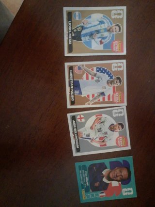 Lote cromos Mundial 2026: Messi, Pulisic, Bellingh