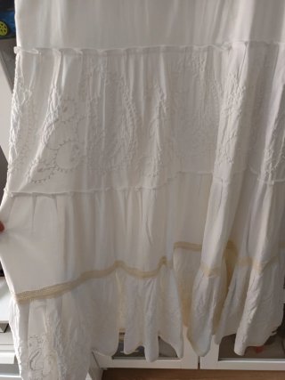 Vestido blanco largo bordado