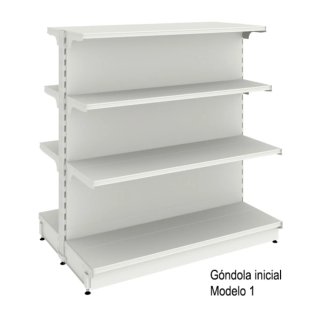 6 Estanterías Góndola Metálicas