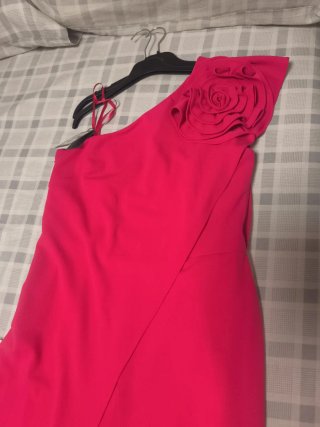Mono elegante con flor rosa