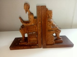 Sujetalibros Don Quijote y Sancho Panza Madera
