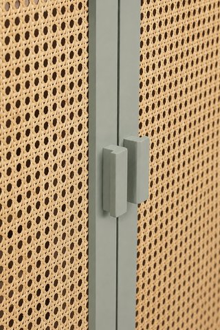 Armario Ralik Madera Natural Cajón Mimbre