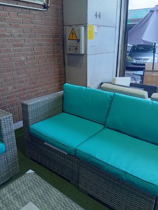 Conjunto Terraza Ratán y Cristal