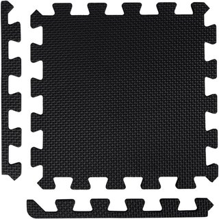 (Pack de 4)18 Piezas Suelo Esterilla Puzzle Negro