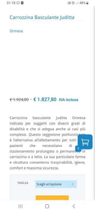 Carrozzina Basculante Juditta Ormesa
