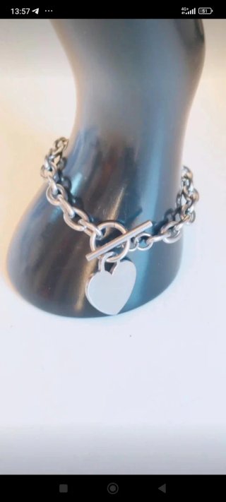 Bracciale Max&Co con cuore in acciaio