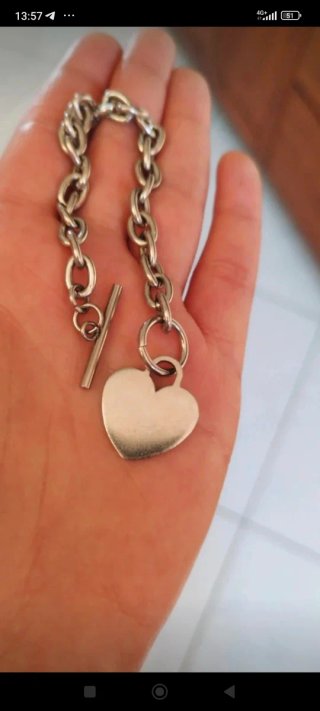 Bracciale Max&Co con cuore in acciaio