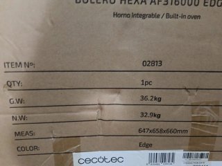 Horno Cecotec Multifunción 81L Negro