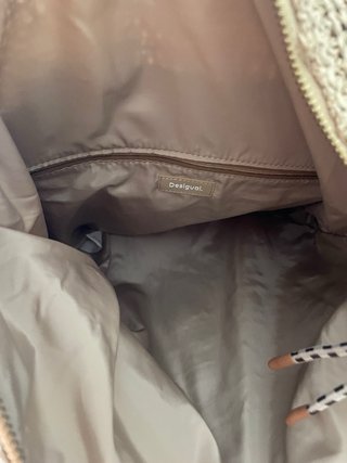 Mochila XL Voyager Desigual Beige/Marrón