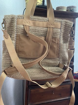 Mochila XL Voyager Desigual Beige/Marrón