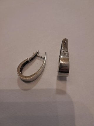 Pendientes plata rodio