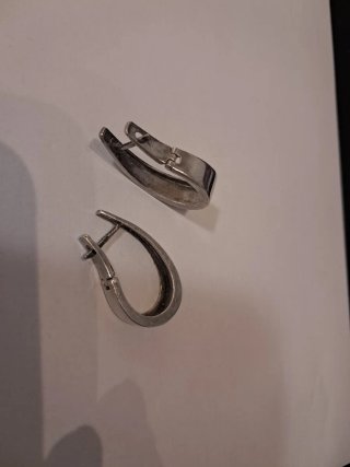 Pendientes plata rodio