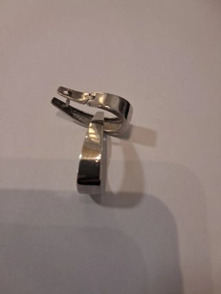 Pendientes plata rodio