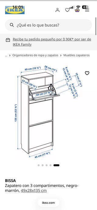 Mueble Zapatero Ikea Marrón