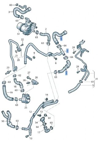 Tubo refrigerante VW 5Q0122073BK