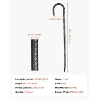 Puntelli in tondo per cemento armato, 406,4 mm / 1