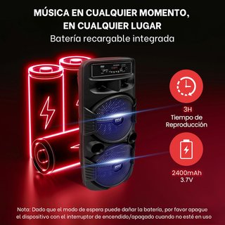 Pyle altavoz portátil bluetooth 600W karaoke
