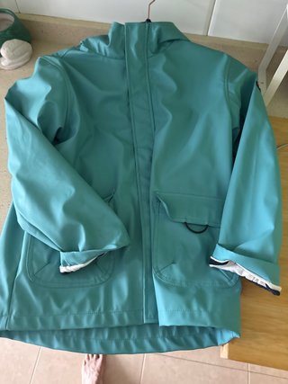 Chaqueta impermeable Batela  verde azulado t10