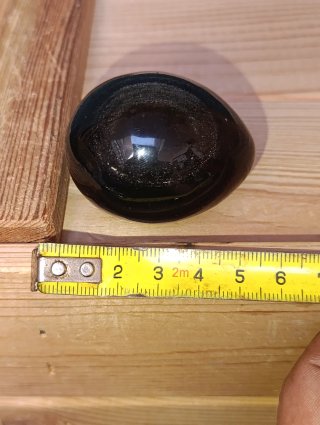 Huevo de obsidiana vintage