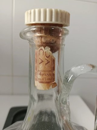 Botella Antigua Licor Menta Juan Serrano #12