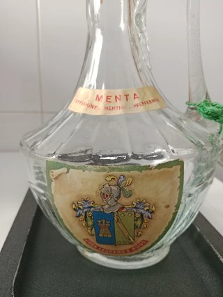 Botella Antigua Licor Menta Juan Serrano #12