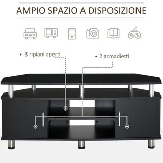 Mueble de TV Clásico para Salón HOMCOM con 2 Estan