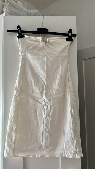 Vestido blanco sin tirantes