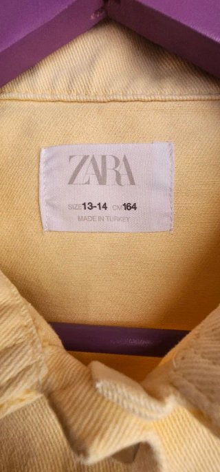 Cazadora Vaquera Zara Amarilla Talla M