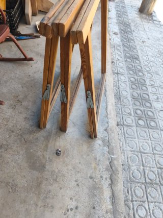 lote de 3 Caballetes de madera plegables