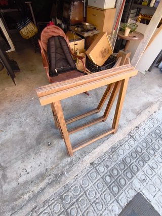 lote de 3 Caballetes de madera plegables