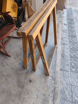 lote de 3 Caballetes de madera plegables