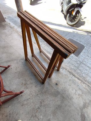 lote de 3 Caballetes de madera plegables