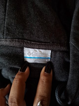 Sudadera Columbia gris con cremallera