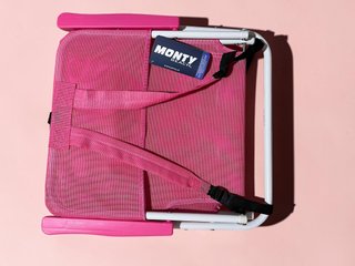 Silla de Playa Plegable Mochila con Cojín Rosa