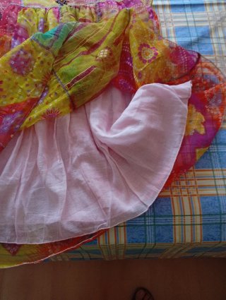 Vestido gasa verano sin mangas multicolor