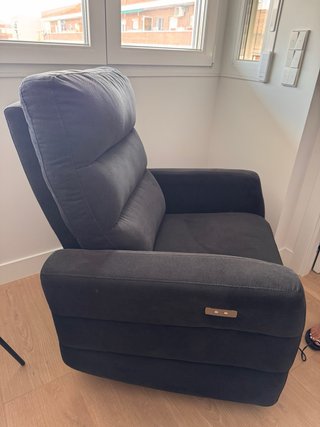 Sillón reclinable eléctrico gris