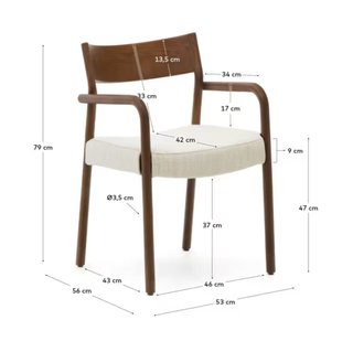 Sedia Kave Home Falconera sfoderabile