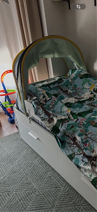 Carpa Cama Infantil IKEA ELDFLUGA Azul/Verde