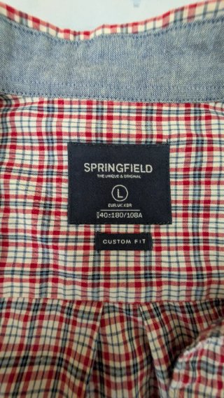 Camisa de cuadros roja talla L