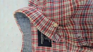 Camisa de cuadros roja talla L