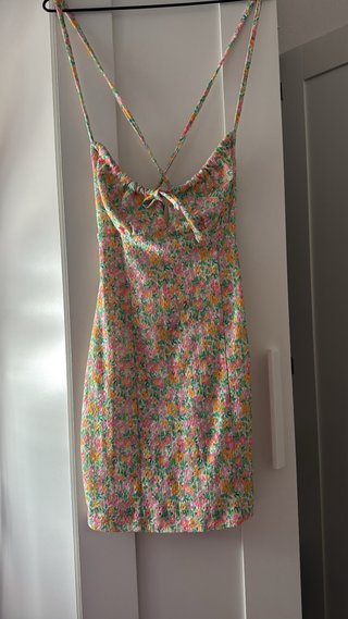 Vestido floral tirantes cruzados