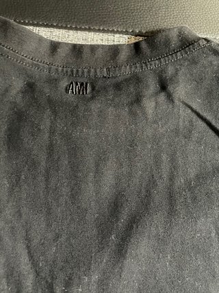 Lote Camiseta AMI L + Anillo Cuero Plateado