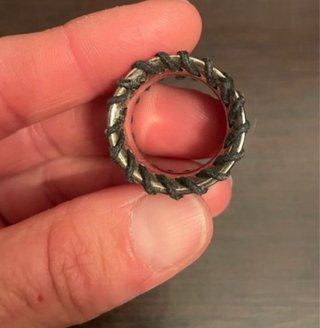 Lote Camiseta AMI L + Anillo Cuero Plateado