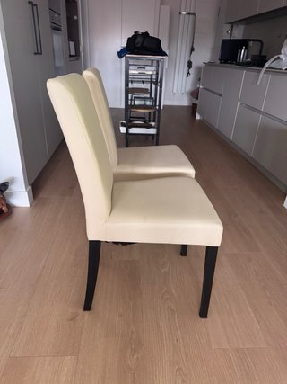 2 Sillas Comedor Color Crema